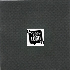 Serviette cocktail personnalisée double point noire 20x20 (7 colis de 2400u)