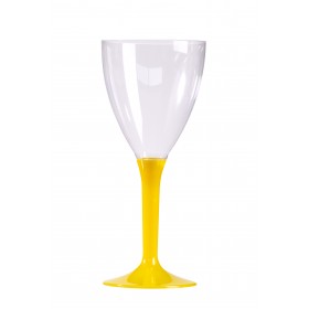 VERRE A VIN PLASTIQUE JAUNE