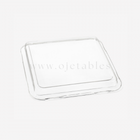 Couvercle pour assiette carrée pulpe de canne 192 mm