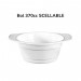 Bols PP blanc micro-ondable-Bol 370cc SCELLABLE