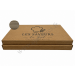 Plateau repas/cocktail kraft 40x30x7cm cannelure apparente personnalisé 