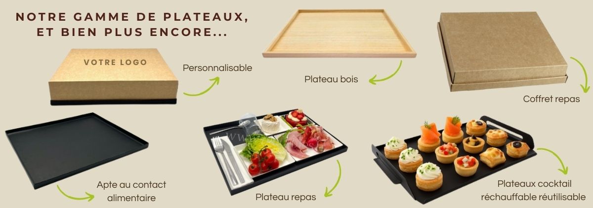 Plateaux repas écologiques et coffrets alimentaires – gamme personnalisable Ojetables