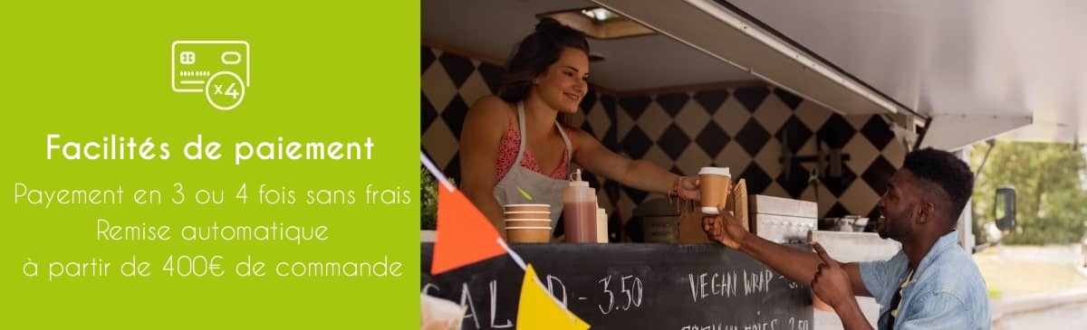 Paiement en différé 30 jours, en 3 fois ou en 4 fois. Livraison assurée 24/72h.